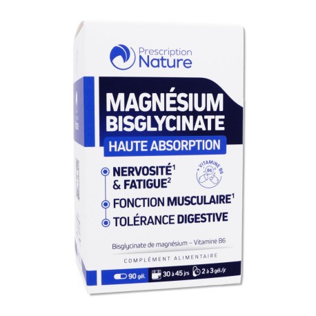 Magnésium bisglycinate - 30 gélules - Prescription Nature