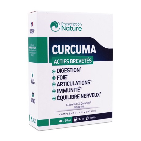 Curcuma - 120 gélules - Prescription Nature